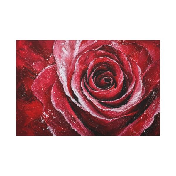 Red Rose Close-Up Matte Canvas Print — Stretched Wall Art - Image 2
