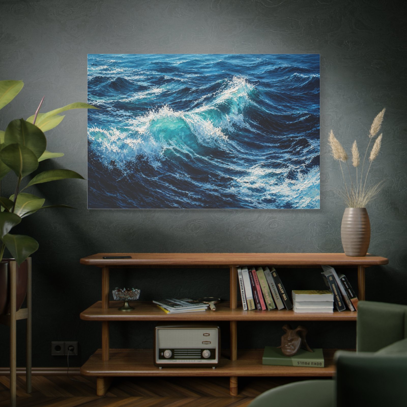 Ocean Waves Matte Canvas Print — Turquoise Seascape Wall Art, Stretched 1.25" - Image 5