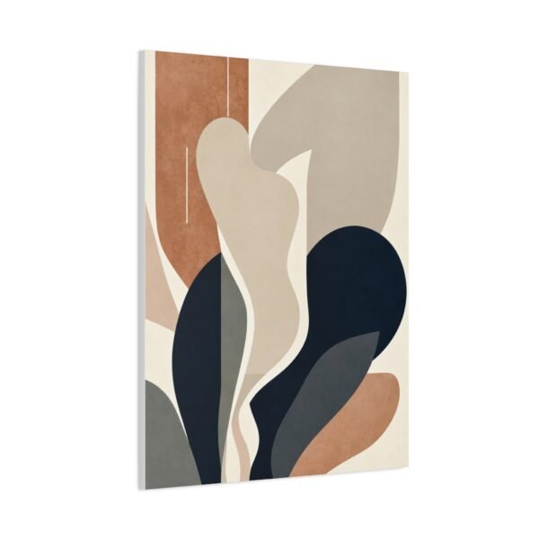 Abstract Neutral Shapes Matte Canvas Wall Art — Modern Minimalist Stretched Canvas - Image 3