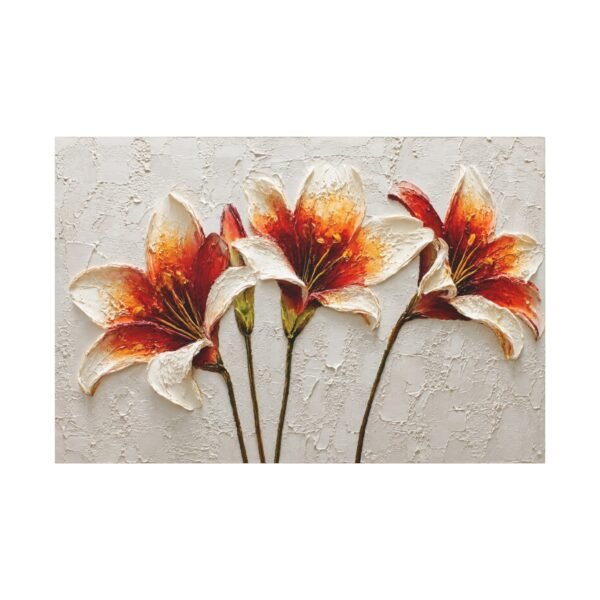 Orange Lily Floral Matte Canvas Wall Art, Stretched 1.25" - Image 2
