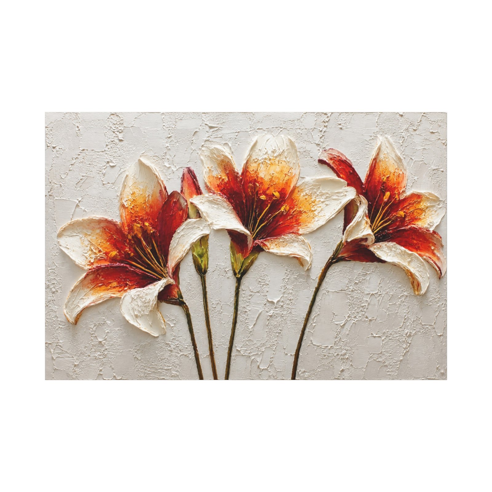 Orange Lily Floral Matte Canvas Wall Art, Stretched 1.25" - Image 2