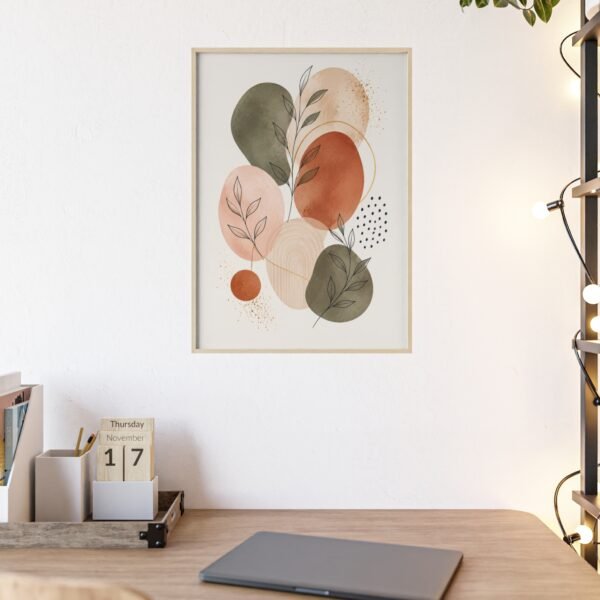 Boho Earth Tones Botanical Poster — Framed Wall Art - Image 2