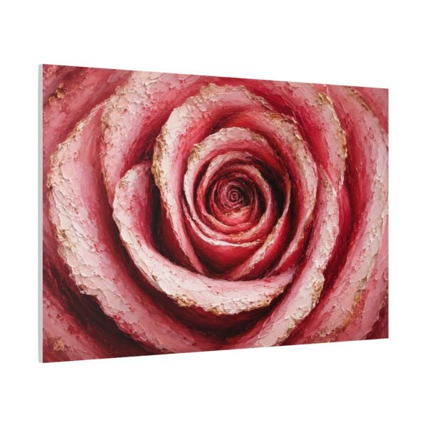 Pink Rose Canvas Wall Art – Stretched Matte Floral Canvas Print - Image 3