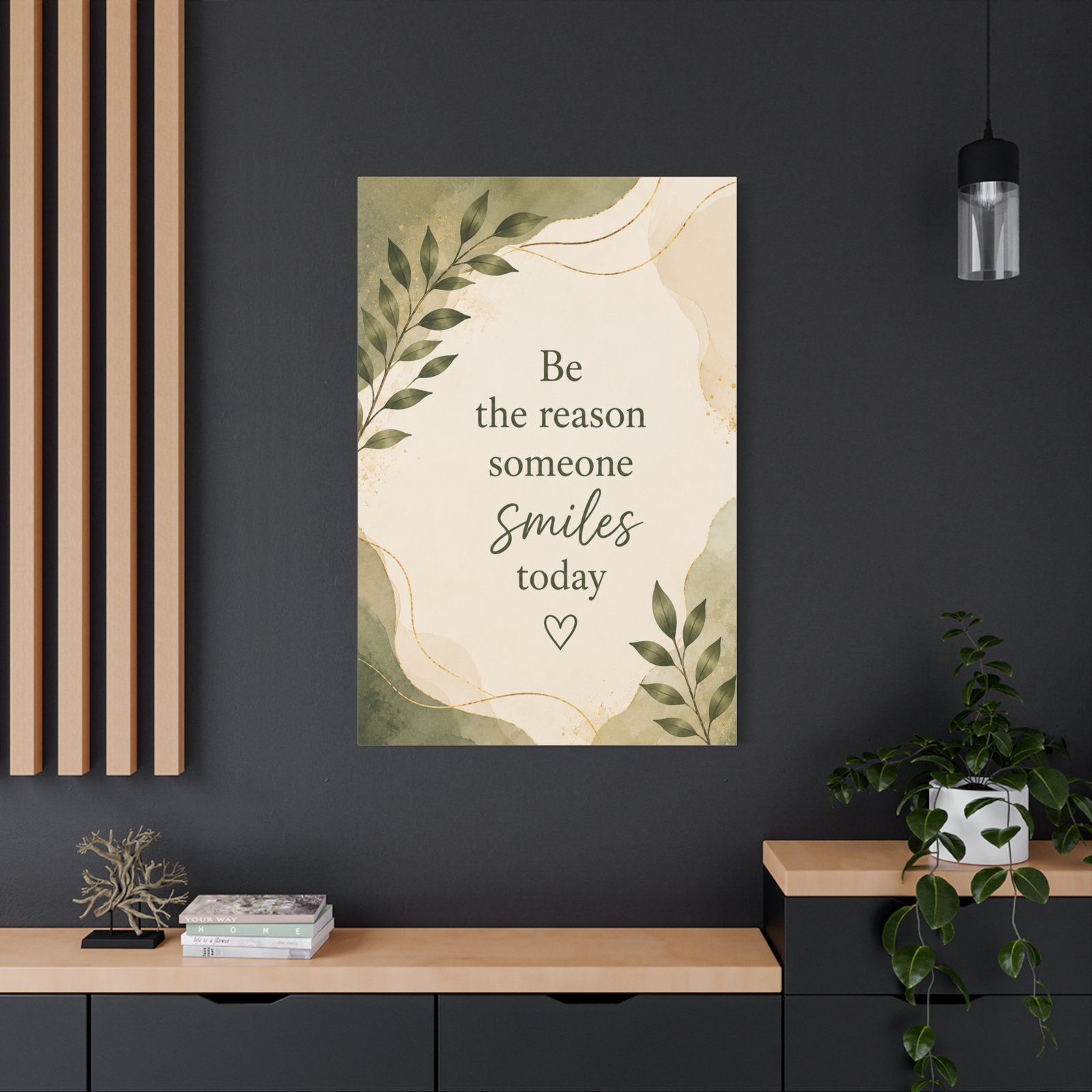 Inspirational Wall Art Canvas — "Be the Reason Someone Smiles Today" - Image 4