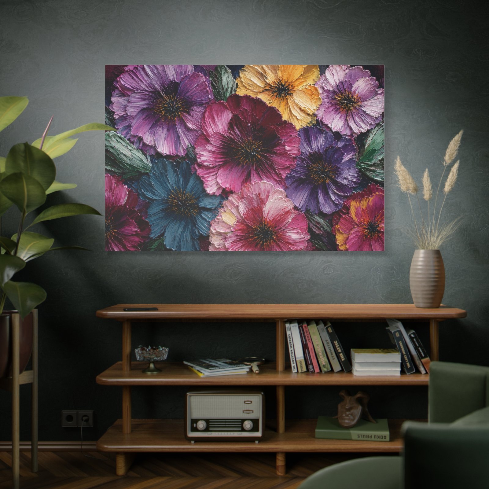 Floral Burst Matte Canvas Print — Stretched 1.25" - Image 5