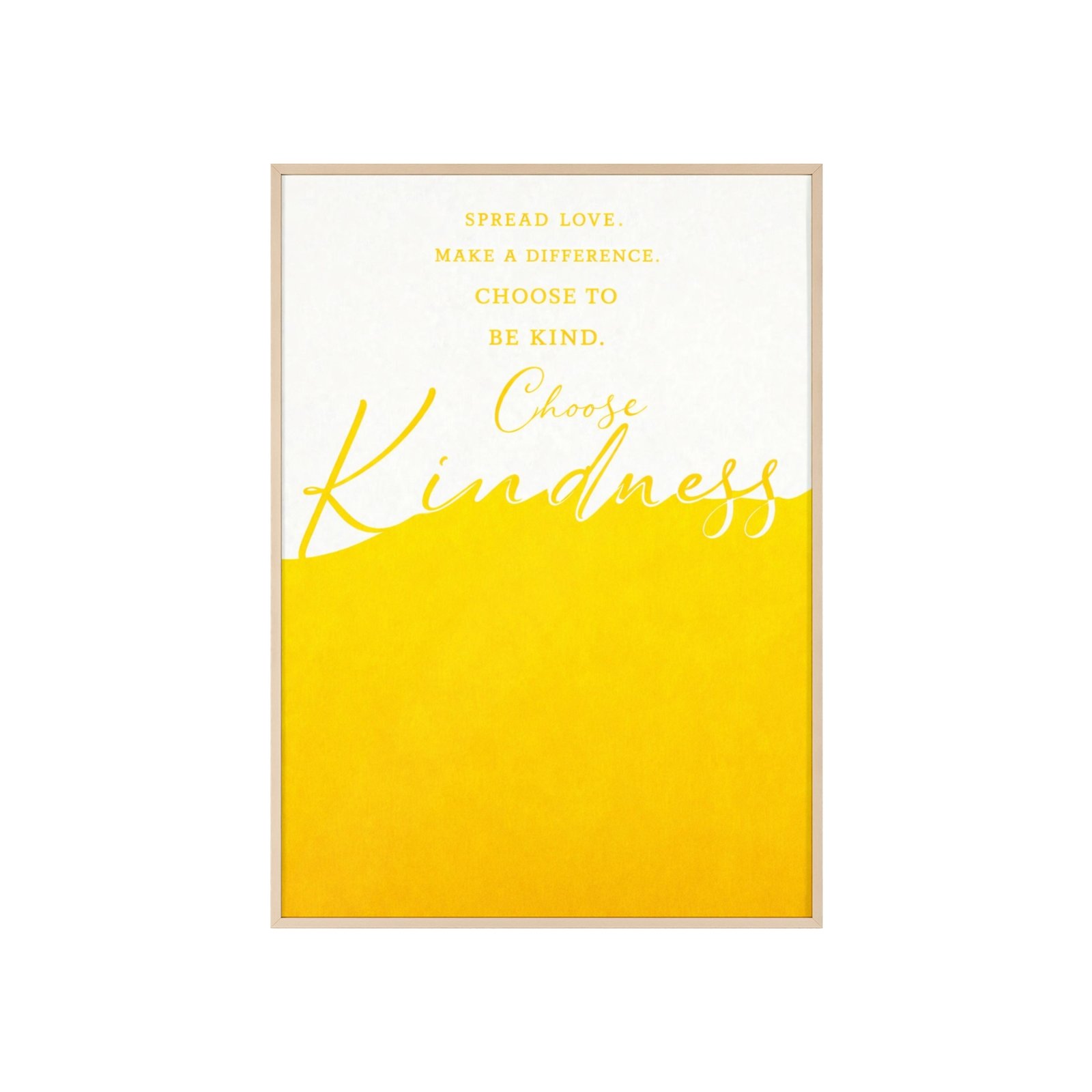Choose Kindness Framed Poster — Inspirational Wall Art with Wooden Frame - Image 1