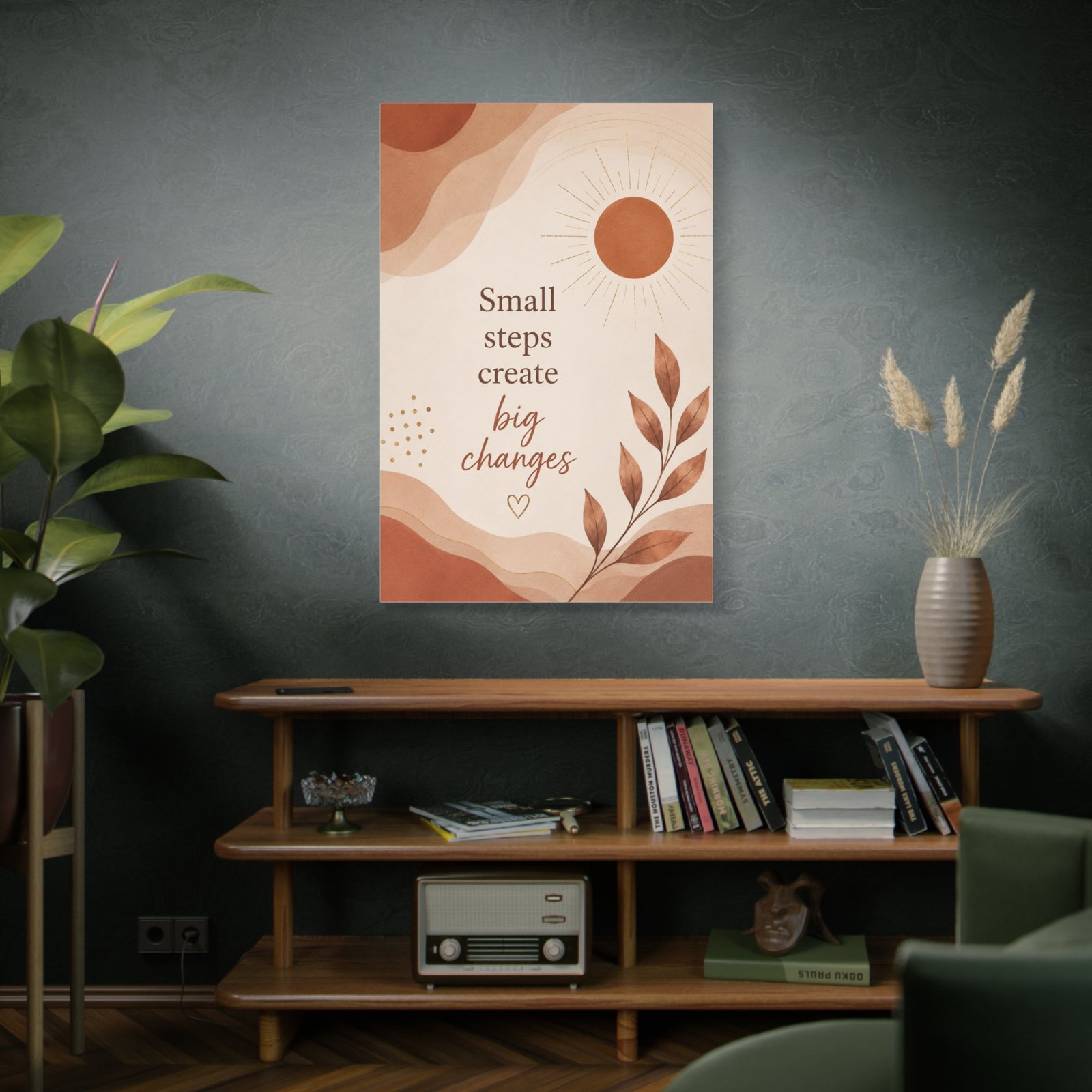 Inspirational Wall Art Canvas - "Small steps create big changes" Matte Stretched Canvas - Image 5