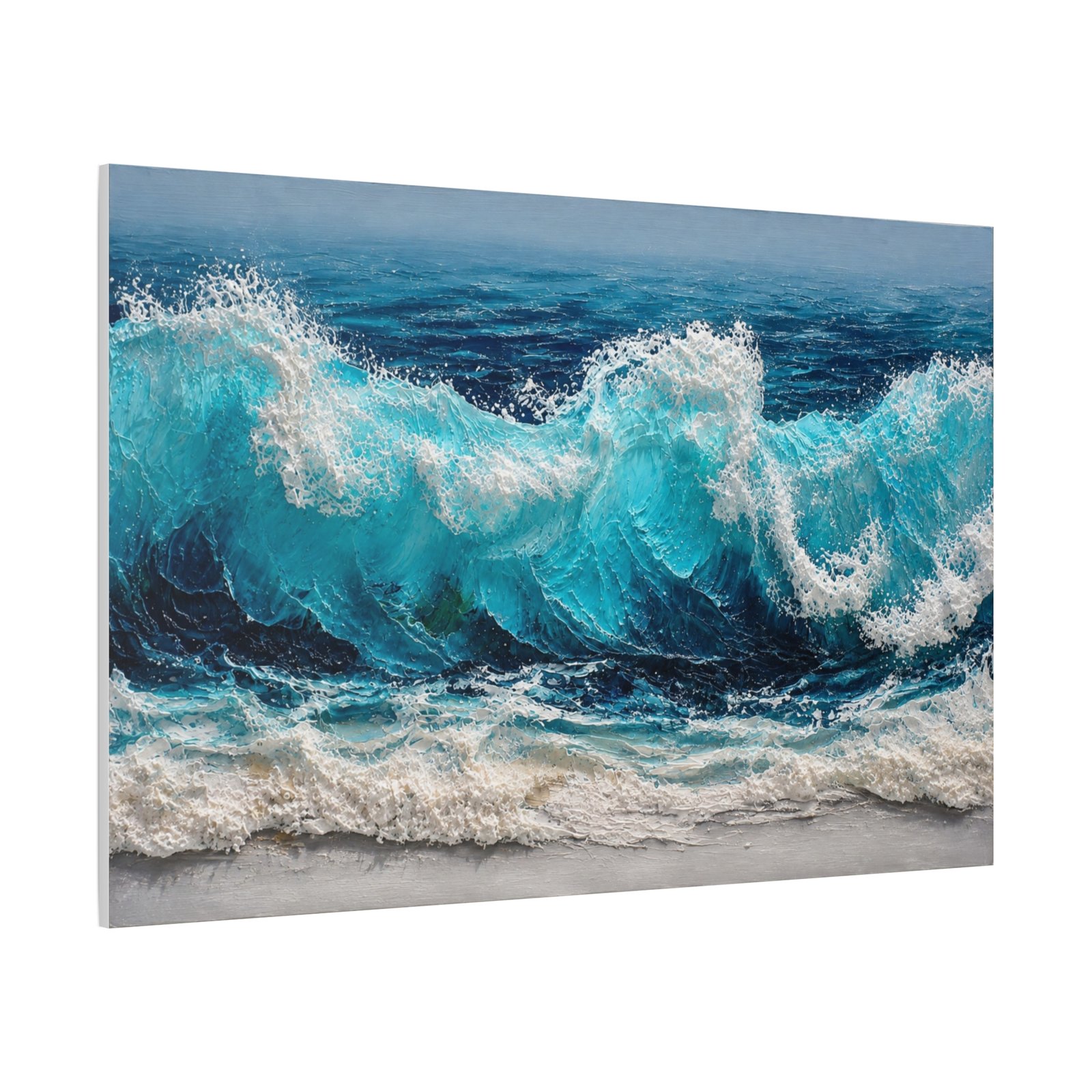 Ocean Wave Matte Canvas Wall Art — Turquoise Seascape Stretched Canvas - Image 2