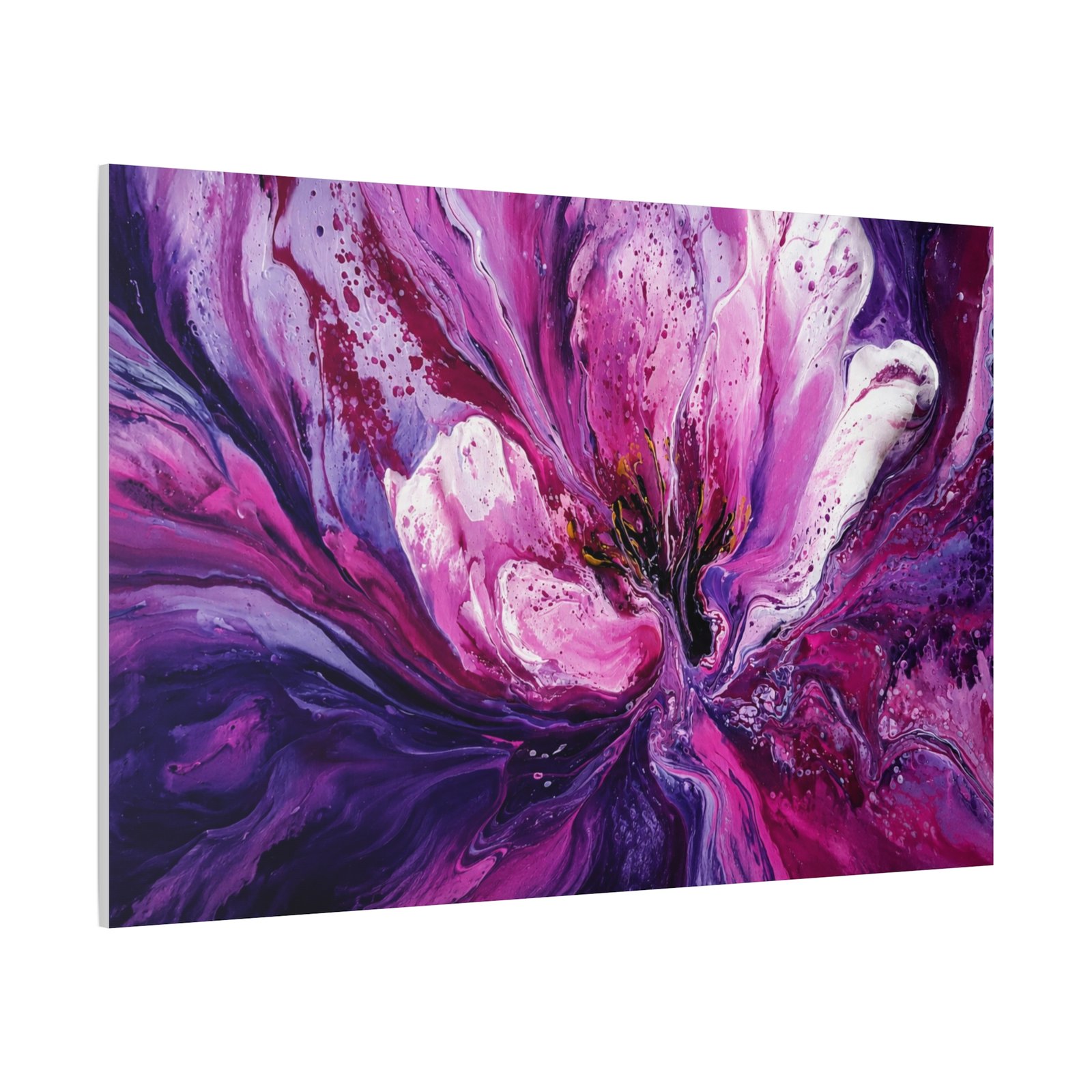 Abstract Purple Floral Burst Matte Canvas Wall Art — Stretched 1.25" - Image 3