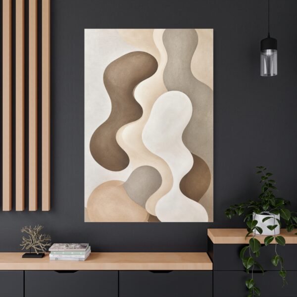 Neutral Abstract Layers Canvas Art — Matte Stretched Wall Decor - Image 4