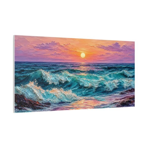 Sunset Ocean Waves Matte Canvas Print — Seaside Beach Wall Art - Image 50