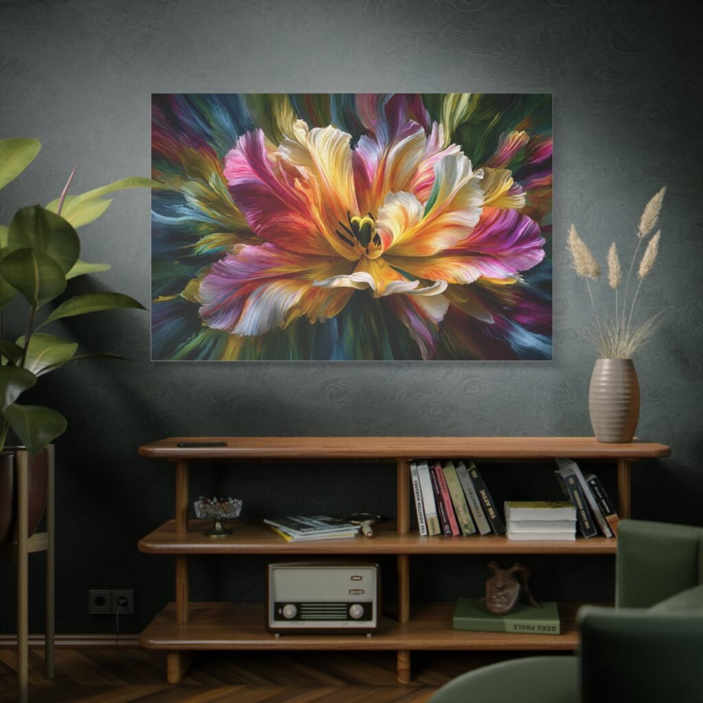Vibrant Floral Burst Canvas