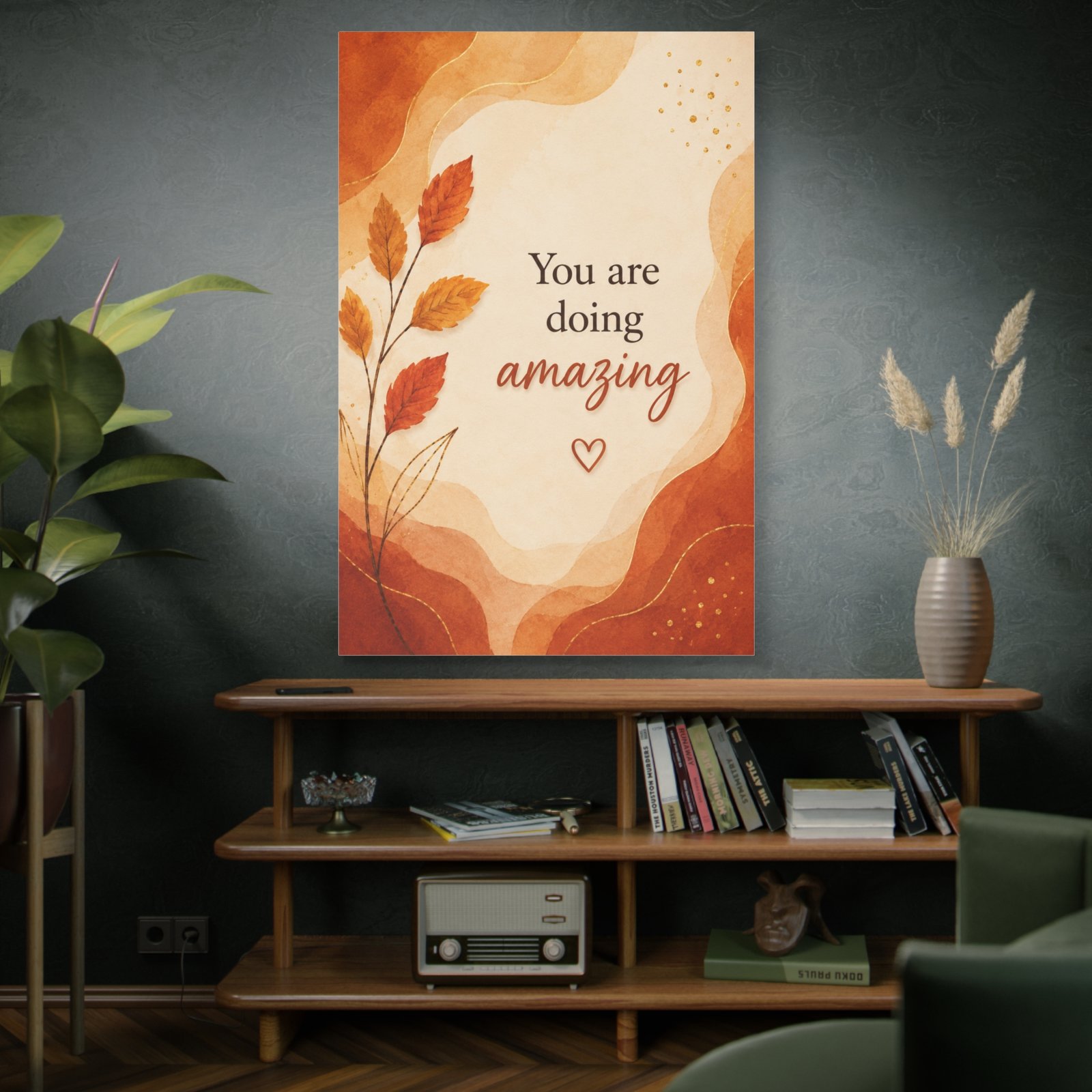 Inspirational Canvas Wall Art - "You Are Doing Amazing" Autumn Leaves - Image 5