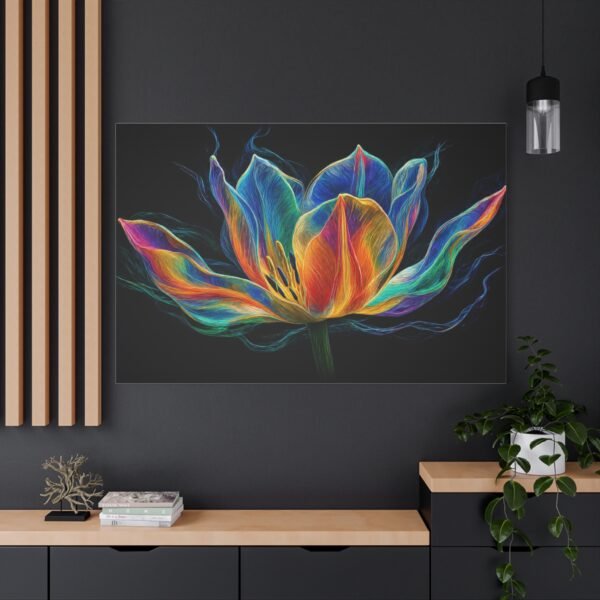 Rainbow Lotus Canvas Art — Vibrant Floral Wall Decor - Image 4