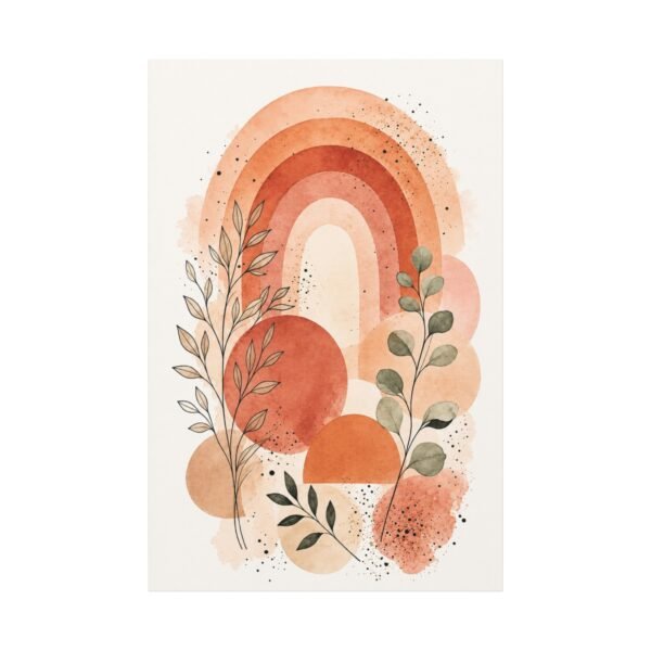 Boho Rainbow Botanical Canvas - Image 2