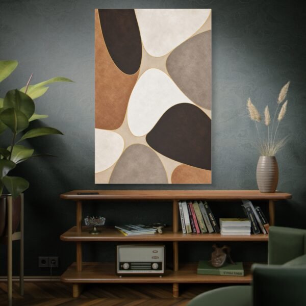 Abstract Earth Tone Canvas Print — Organic Shapes Wall Art - Image 5