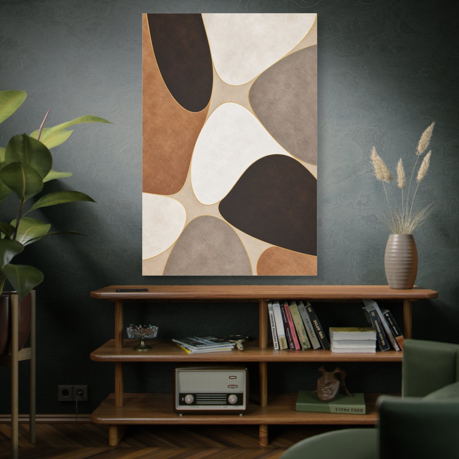 Abstract Earth Tone Canvas Print — Organic Shapes Wall Art - Image 5
