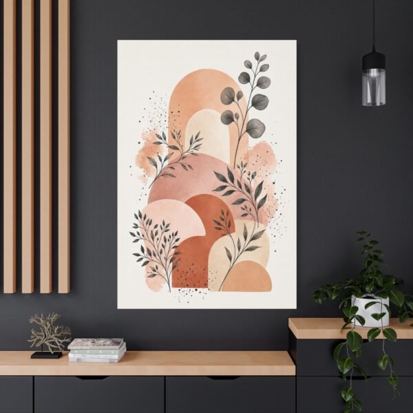 Abstract Terracotta Arch Botanical Canvas - Image 4