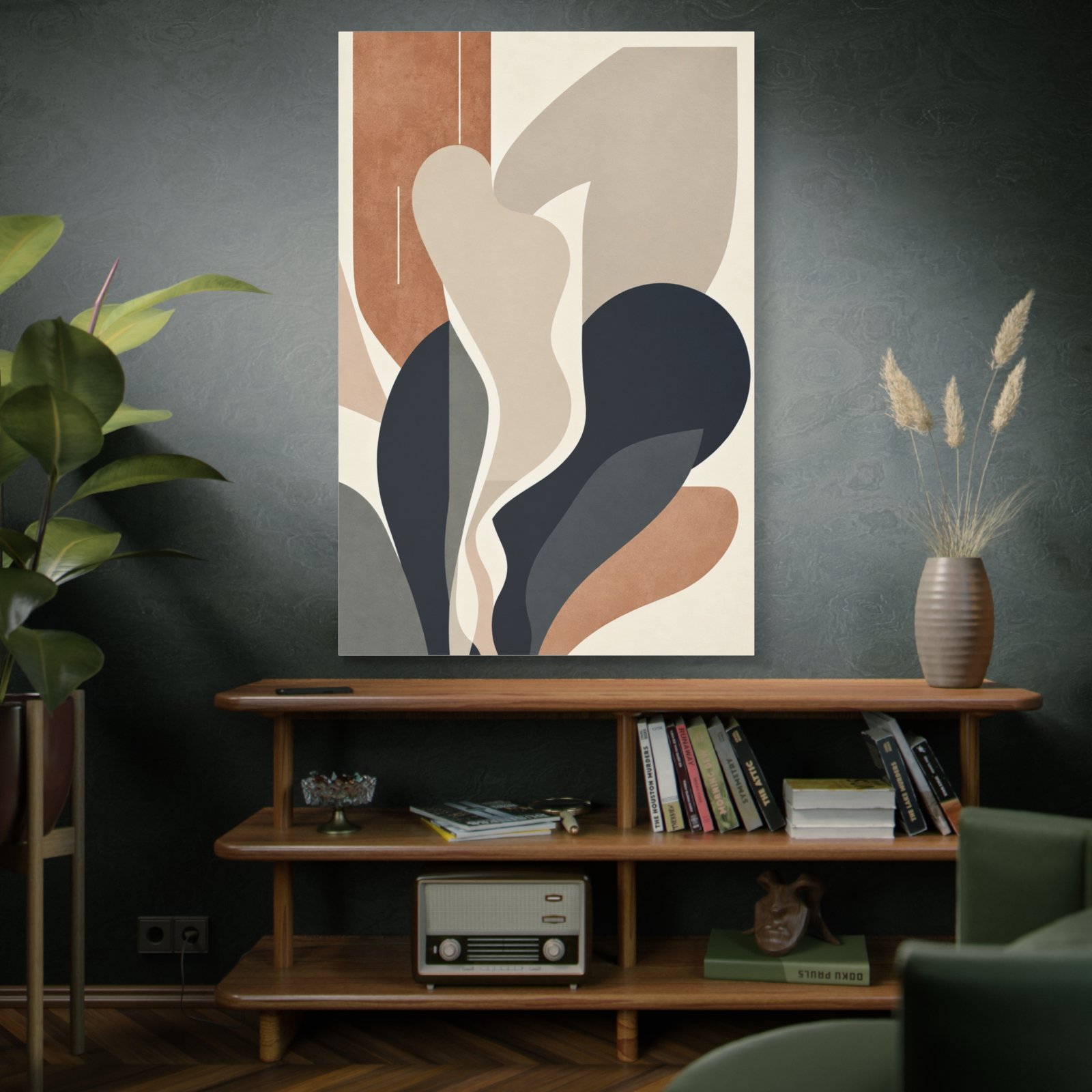 Abstract Neutral Shapes Matte Canvas Wall Art — Modern Minimalist Stretched Canvas - Image 5