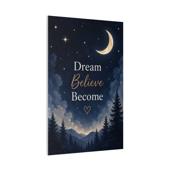 Dream Believe Become Night Sky Canvas - Image 3