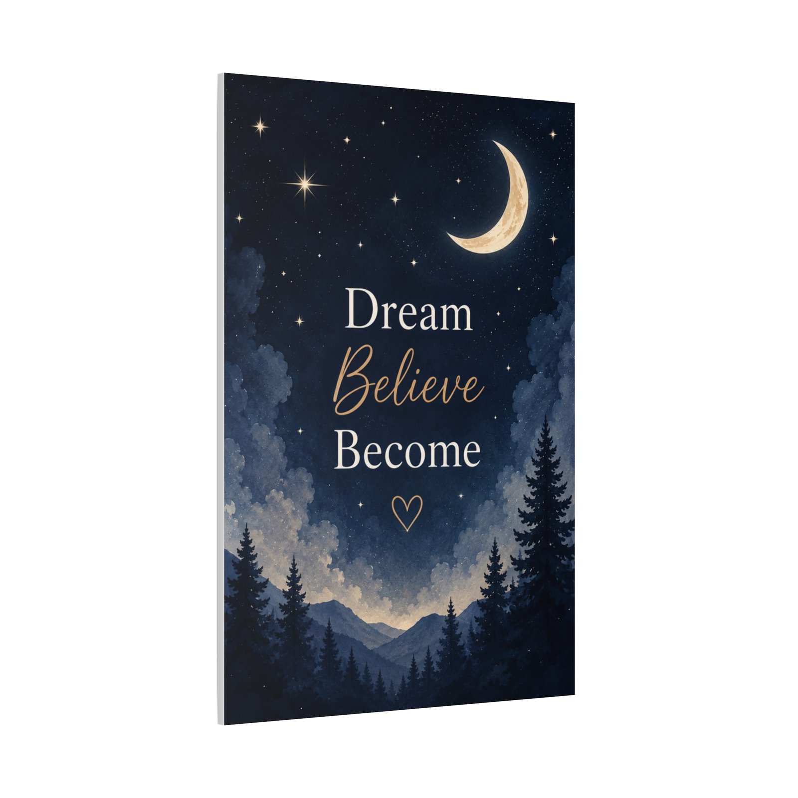 Dream Believe Become Night Sky Canvas - Image 3