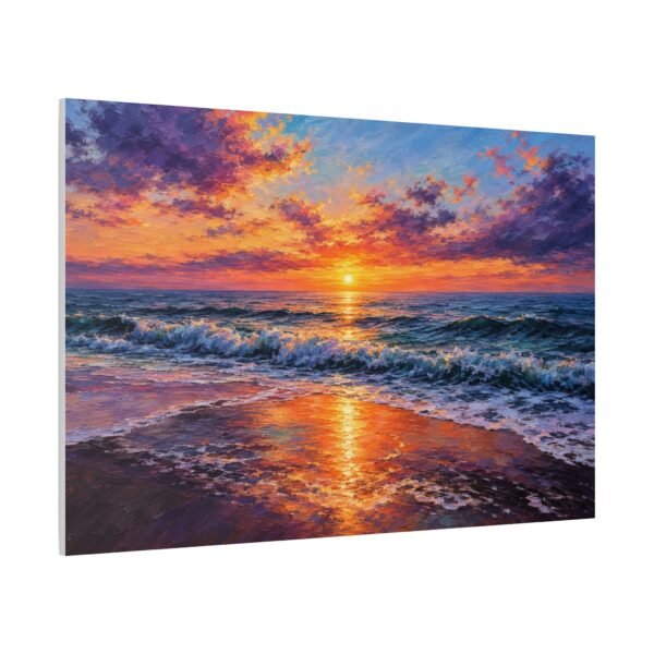 Sunset Ocean Canvas Print — Vibrant Seascape Matte Stretched Wall Art - Image 2