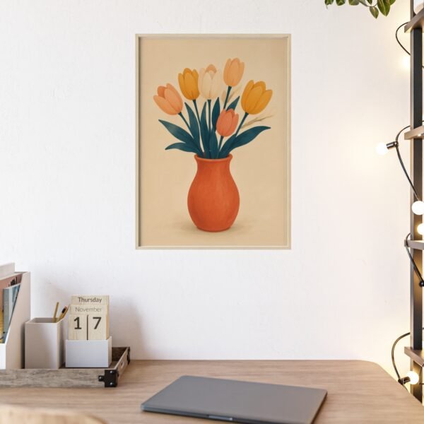 Floral Tulip Vase Poster — Framed Wall Art Print - Image 3