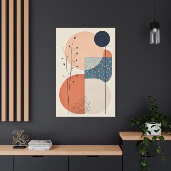 Modern Abstract Canvas Wall Art — Mid-Century Geometric Matte Print - Image 4