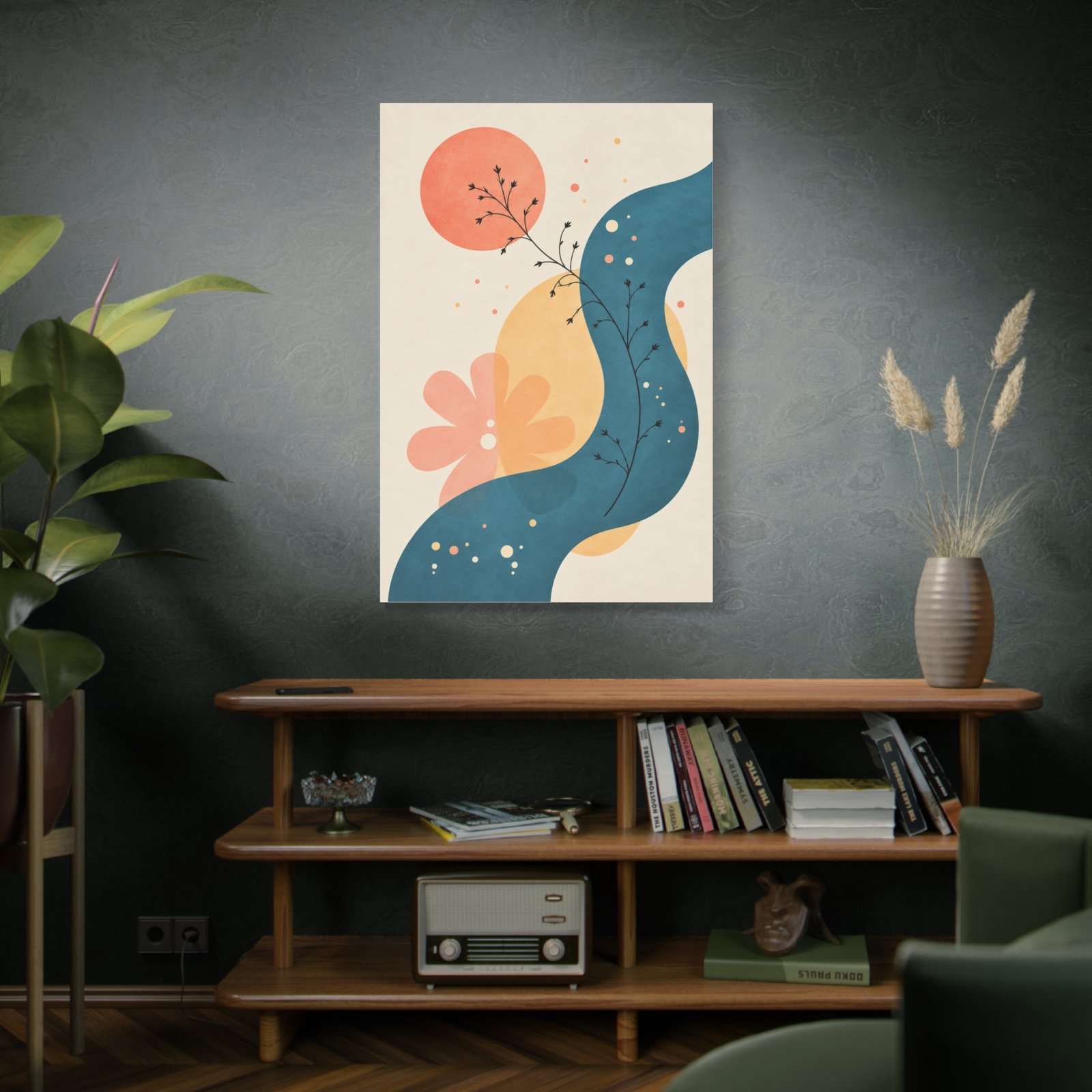 Abstract Floral River Matte Canvas Wall Art — Stretched 1.25" - Image 5