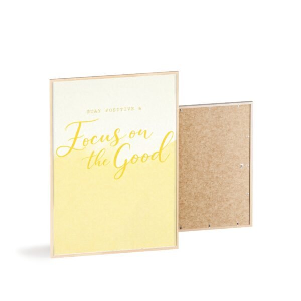 Framed Poster "Focus on the Good" – Yellow Motivational Wall Art - Image 4