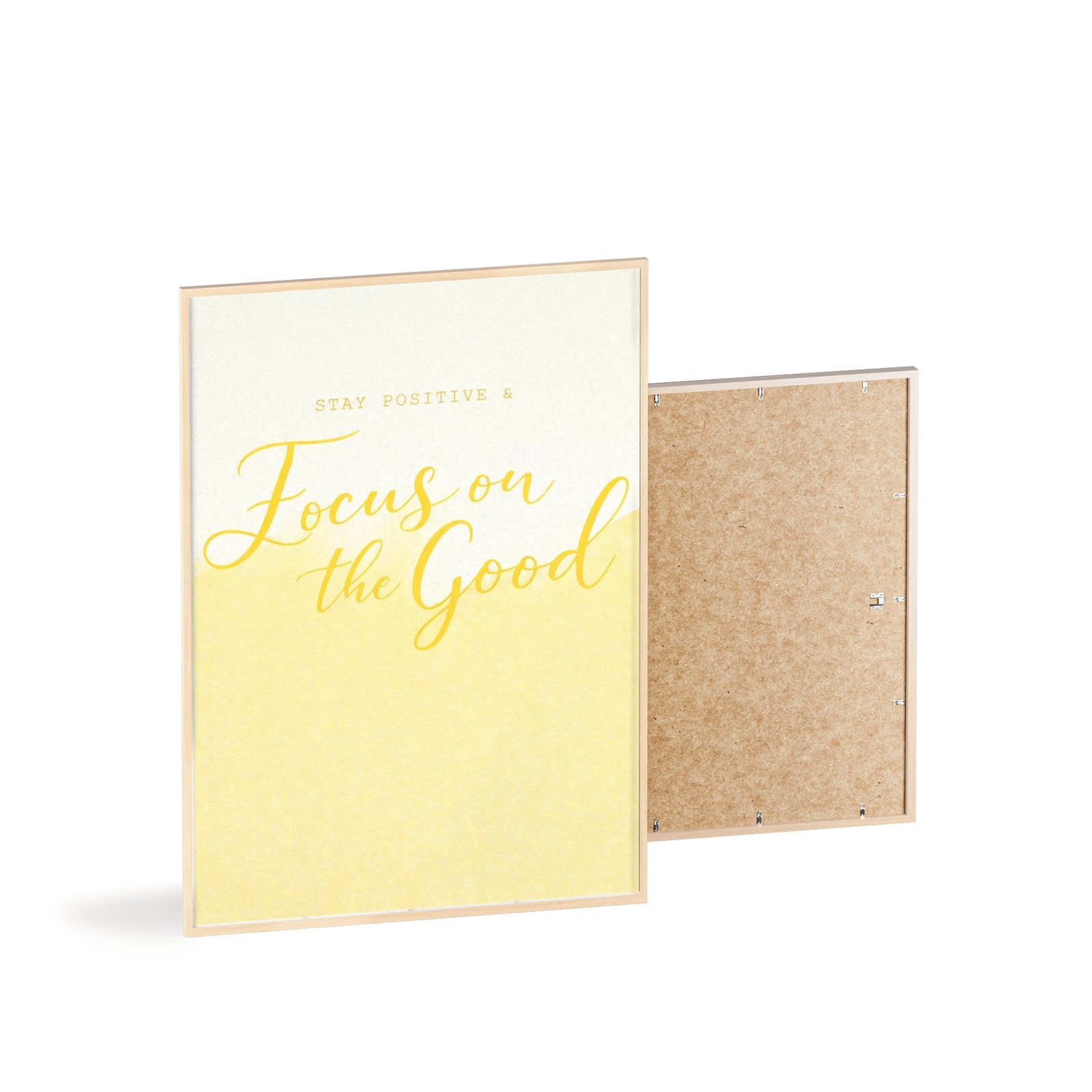 Framed Poster "Focus on the Good" – Yellow Motivational Wall Art - Image 4