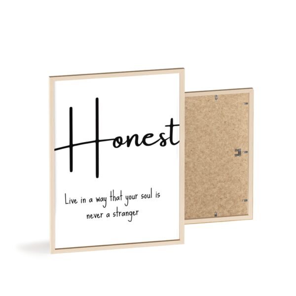Honest Framed Poster – "Live in a way that your soul is never a stranger" Inspirational Wall Art - Image 18