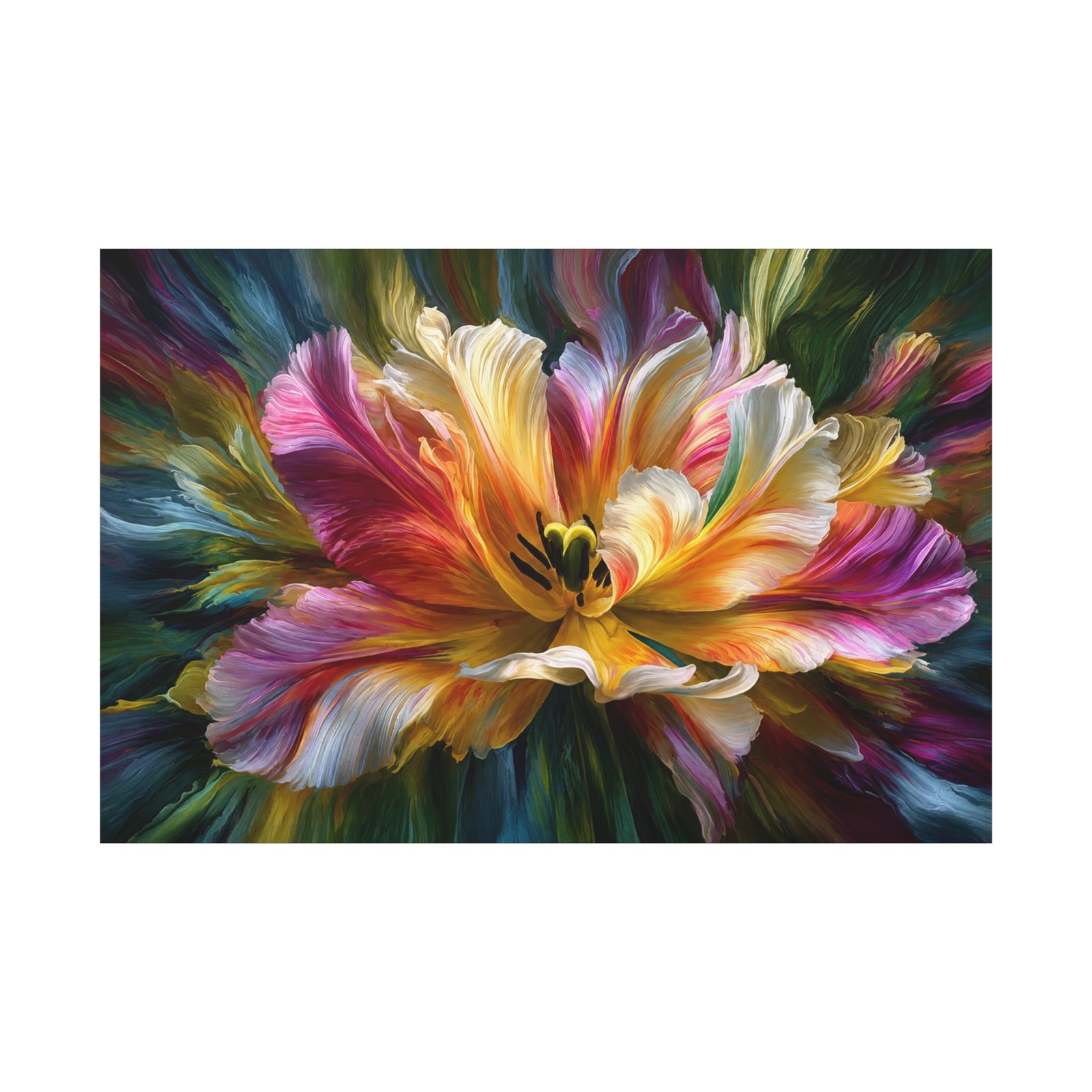 Vibrant Floral Burst Canvas - Image 2