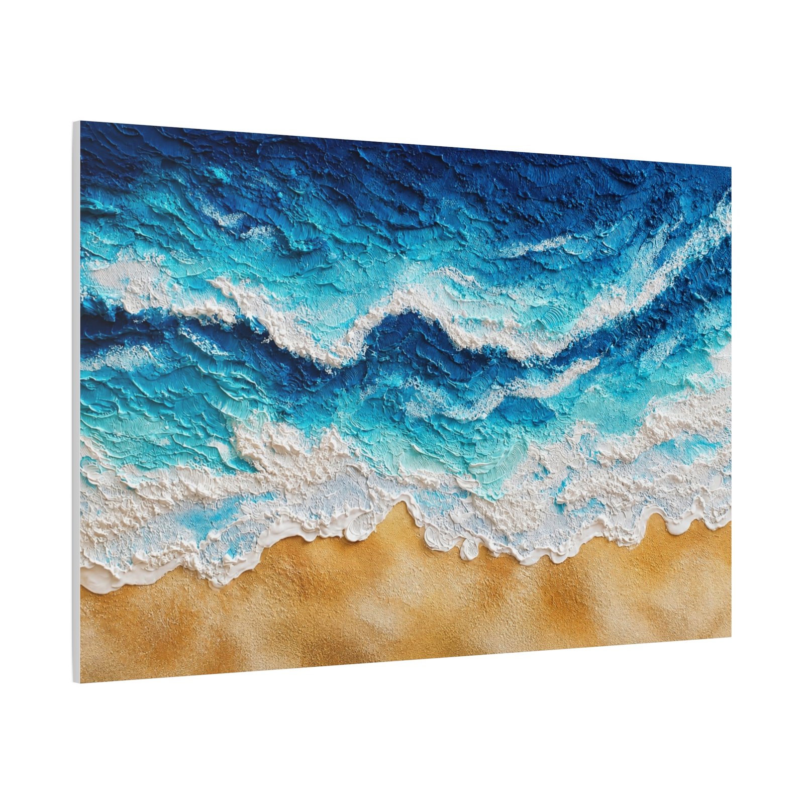 Coastal Waves Matte Canvas Wall Art — Stretched Beach Ocean Print - Image 2