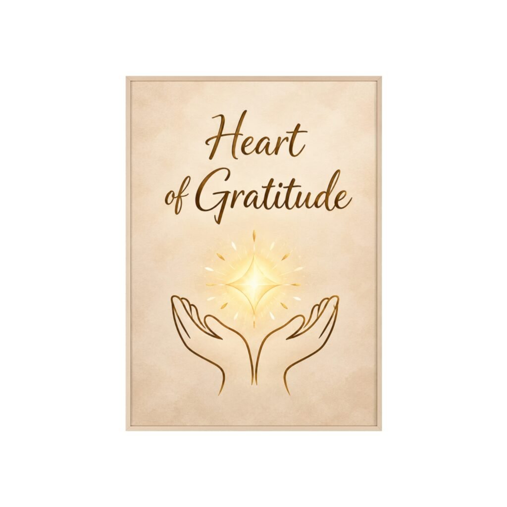 Heart of Gratitude Framed Poster