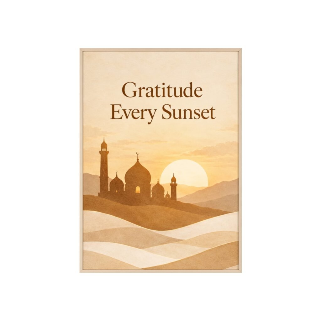 Gratitude Every Sunset Poster