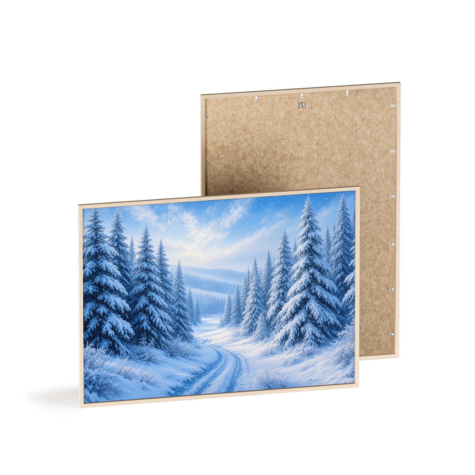 Framed Winter Forest Poster — Snowy Pine Landscape Wall Art - Image 4