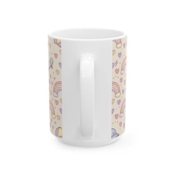 Cute Pastel Pattern Mug — Rainbow, Sneakers & Hearts Ceramic Coffee Cup (11oz/15oz) - Image 6