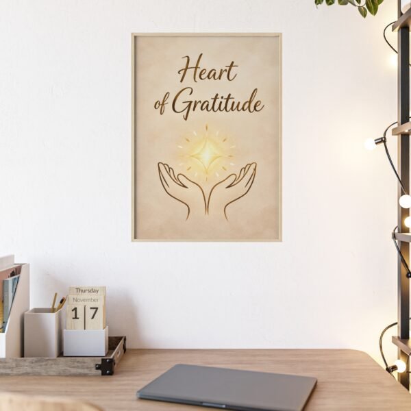 Heart of Gratitude Framed Poster - Image 1