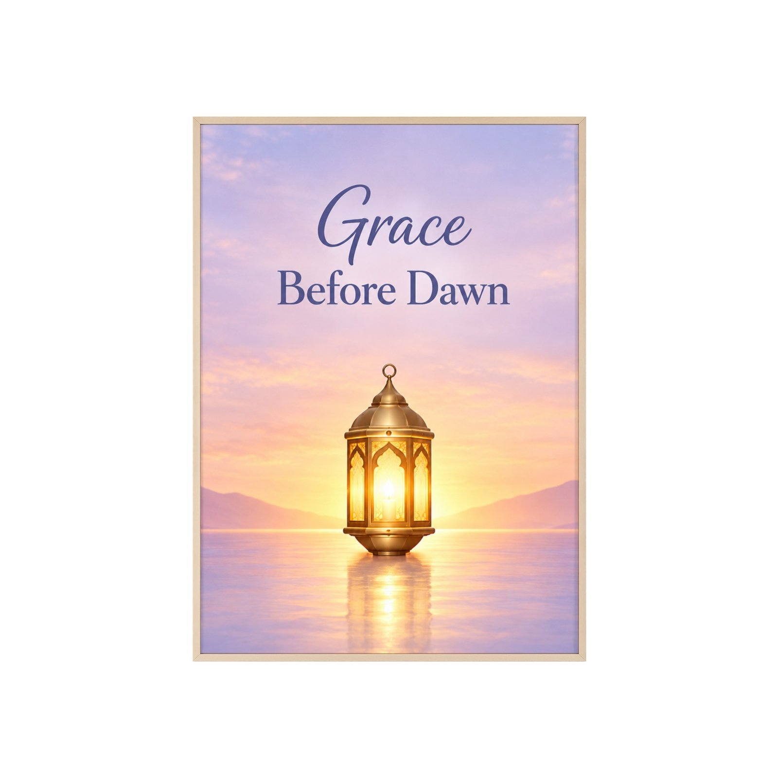 Framed Poster — "Grace Before Dawn" Lantern Sunrise Wall Art - Image 3