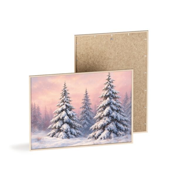 Framed Winter Pine Poster — Snowy Forest Wall Art - Image 4