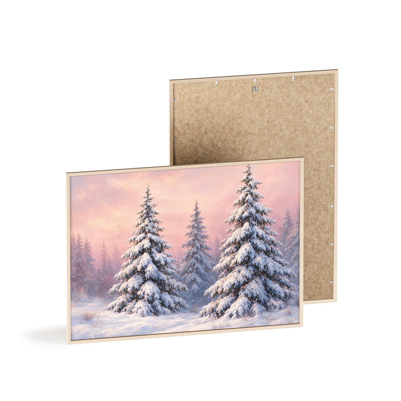 Framed Winter Pine Poster — Snowy Forest Wall Art - Image 4