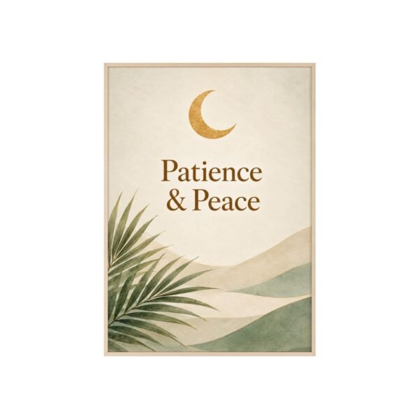 Patience & Peace Framed Poster — Botanical Moon Wall Art - Image 3