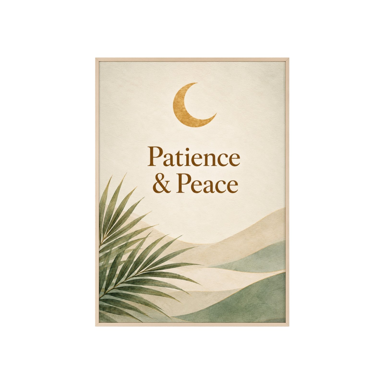 Patience & Peace Framed Poster — Botanical Moon Wall Art - Image 3