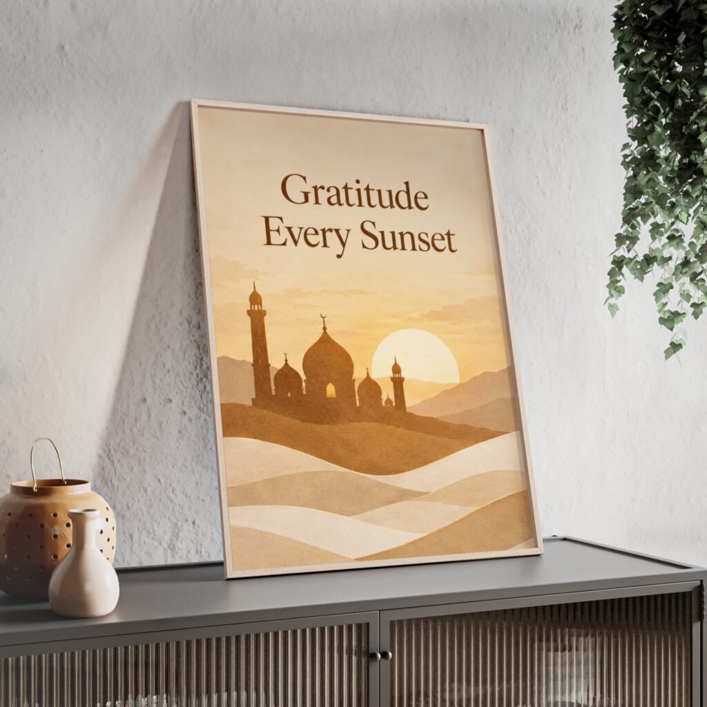 Gratitude Every Sunset Poster