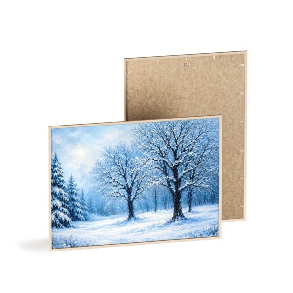 Winter Forest Poster with Wooden Frame - Image 4
