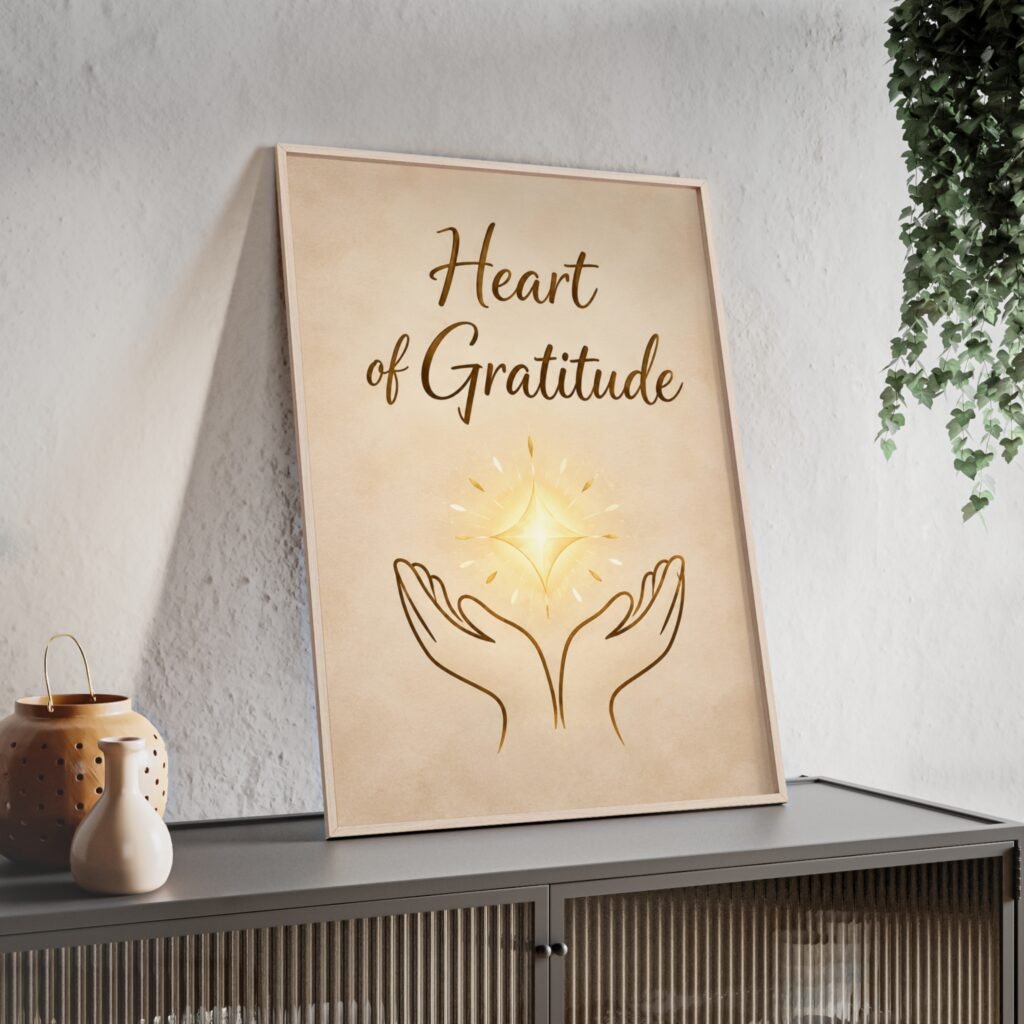 Heart of Gratitude Framed Poster
