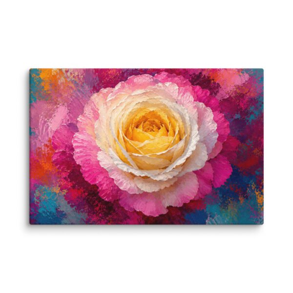 Colorful Impasto Floral Wall Art Printable | Modern Abstract Flower Rose Wall Art - Image 2