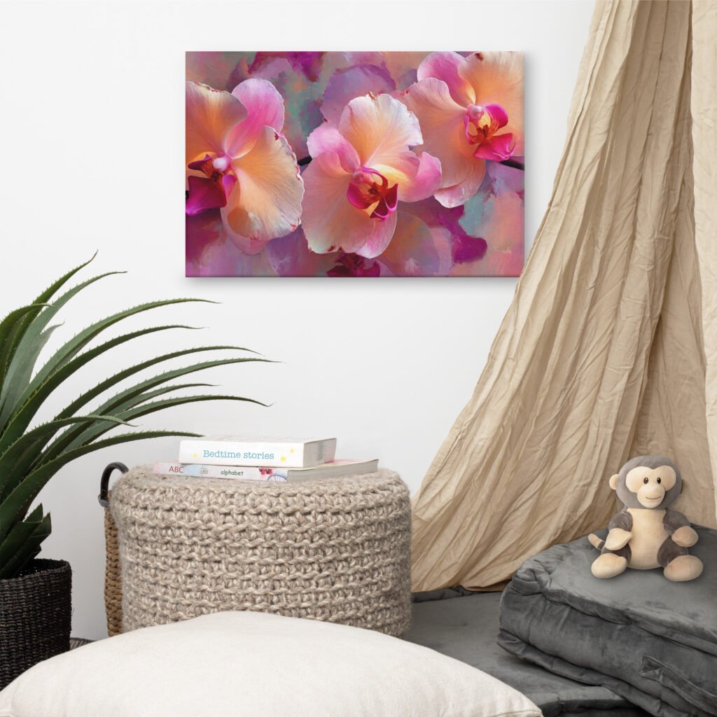 Soft Pink Orchid Wall Art Printable | Elegant Floral Painting Print Visit site