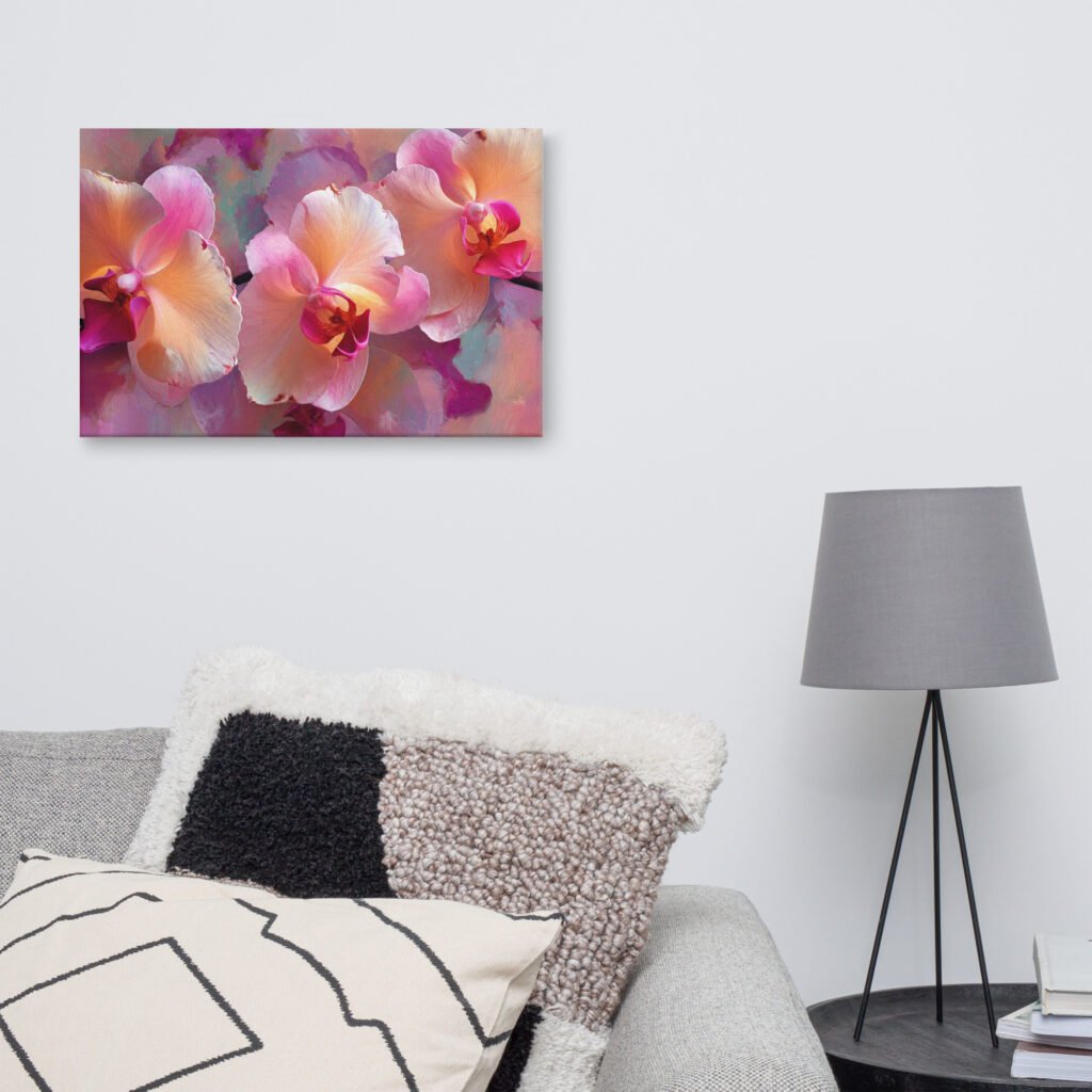 Soft Pink Orchid Wall Art Printable | Elegant Floral Painting Print Visit site